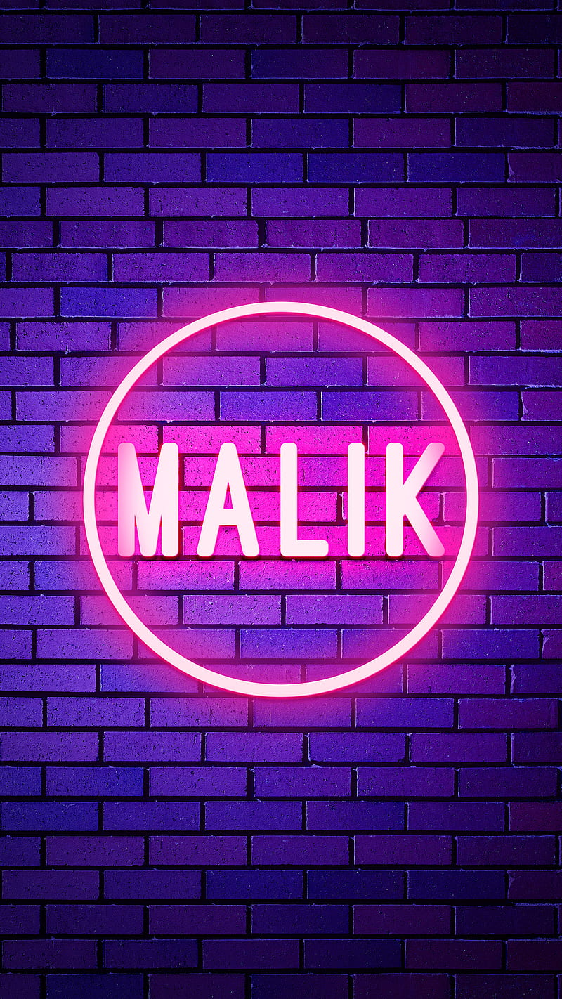 Malik, Name, Neon Malik, Neon light, Neon name, name design, person name, HD phone wallpaper