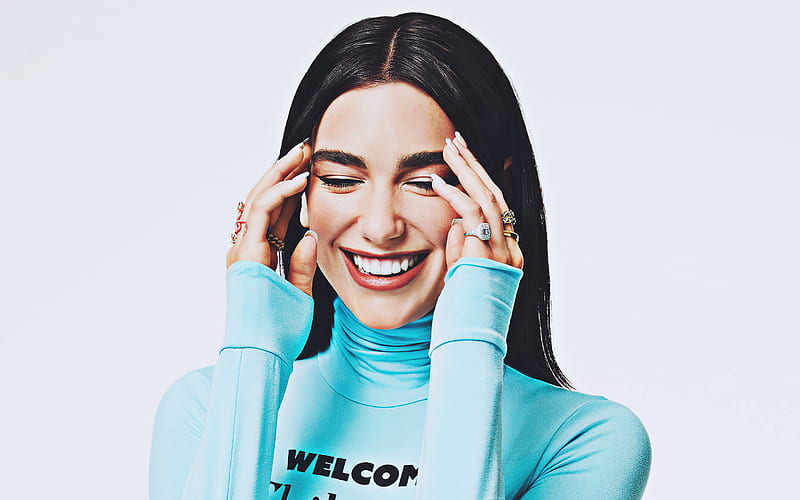 Dua Lipa british singer, supercars, brunette woman, music stars, british celebrity, Dua Lipa hoot, HD wallpaper