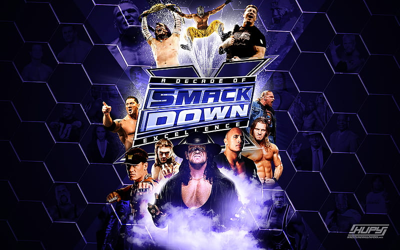 Smackdown 10th Anniversary, anniversary, wrestling, smackdown, 10th, 10th anniversary, wwe, esports, HD wallpaper