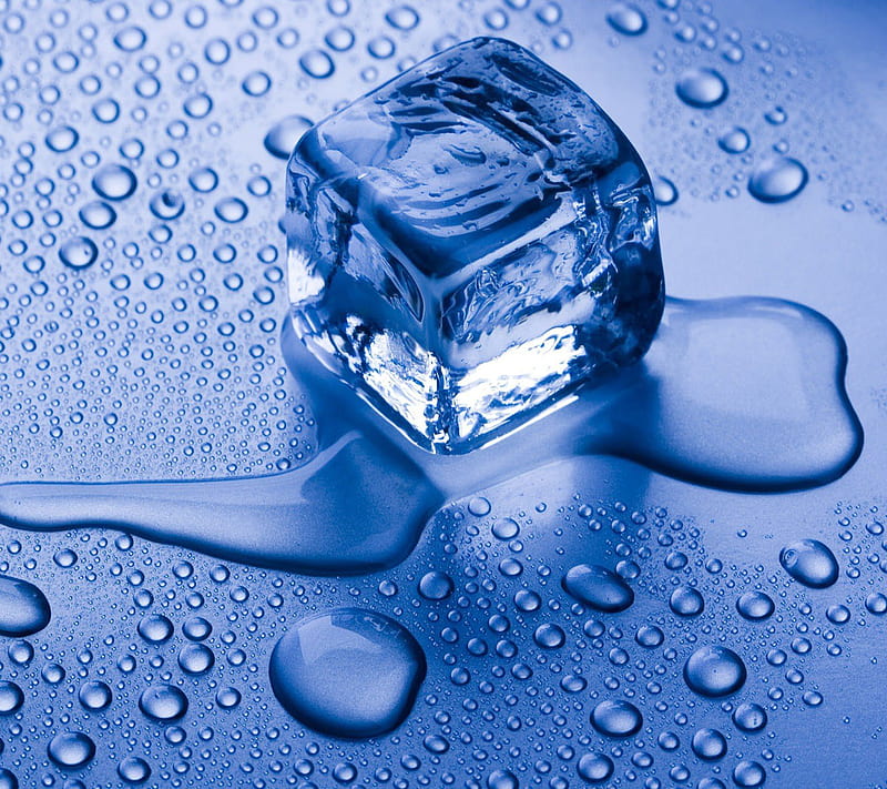Ice Background, ice cube, water drop, HD wallpaper