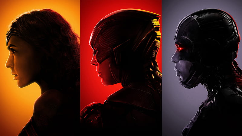 Wonder Woman Flash Cyborg Justice League , justice-league, wonder-woman, flash, cyborg, 2017-movies, HD wallpaper