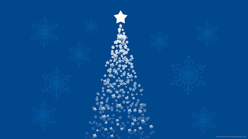Christmas Star, north star, blue christmas, star of bethlehem, blue tree, blue christmas tree, HD wallpaper