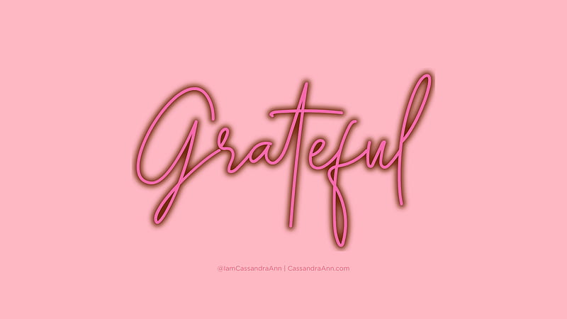 grateful, pink, card, word, HD wallpaper