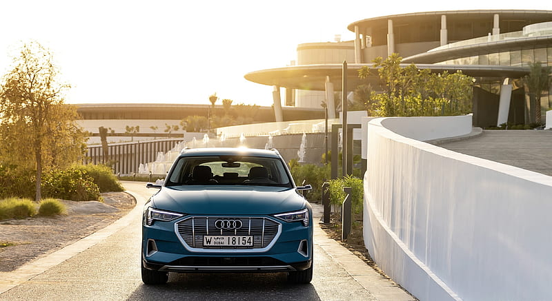 2019 Audi e-tron (Color: Antigua Blue) - Front , car, HD wallpaper