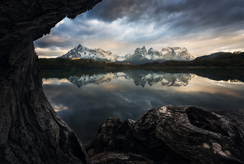 Lakes, Lake, Andes, Mountain, Reflection, HD wallpaper