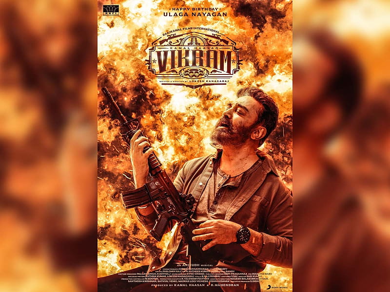 Kamal Haasan Vikram First glance teaser on 6th November, Vikram Movie, HD wallpaper