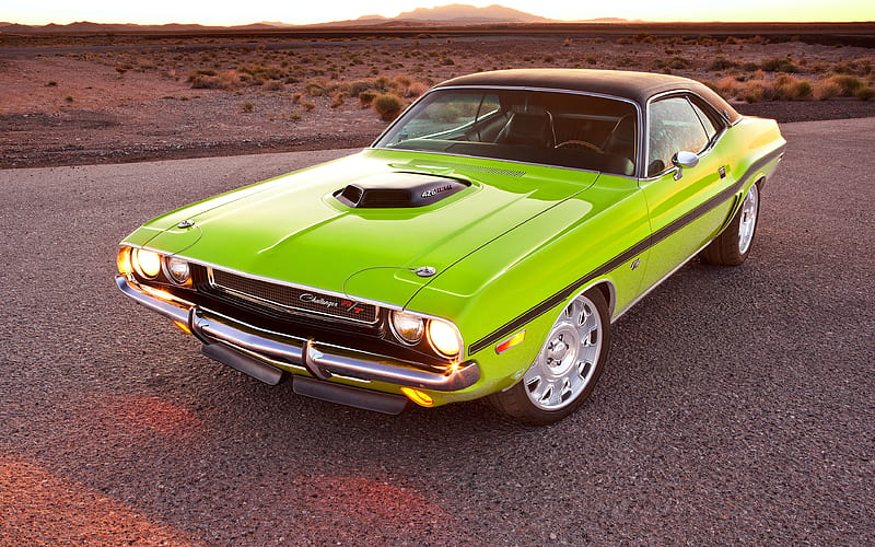 Dodge challenger, 1970, retro car, sports coupe, American cars, classic cars, HD wallpaper