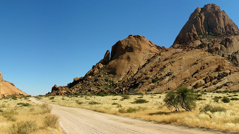 Desert Road to Nowhere, roads, deserts, dry, mountains, arid, HD wallpaper