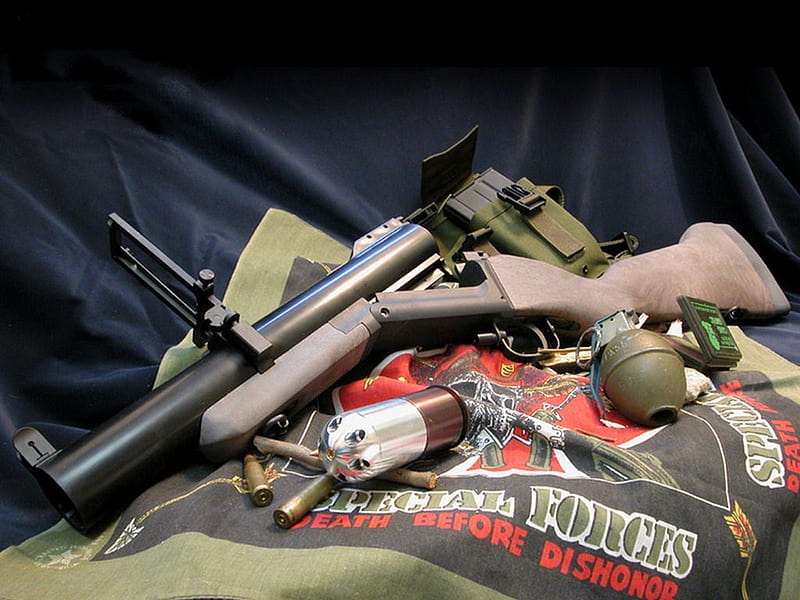 Grenade Launcher, firearm, portable, weapon, explosive, HD wallpaper