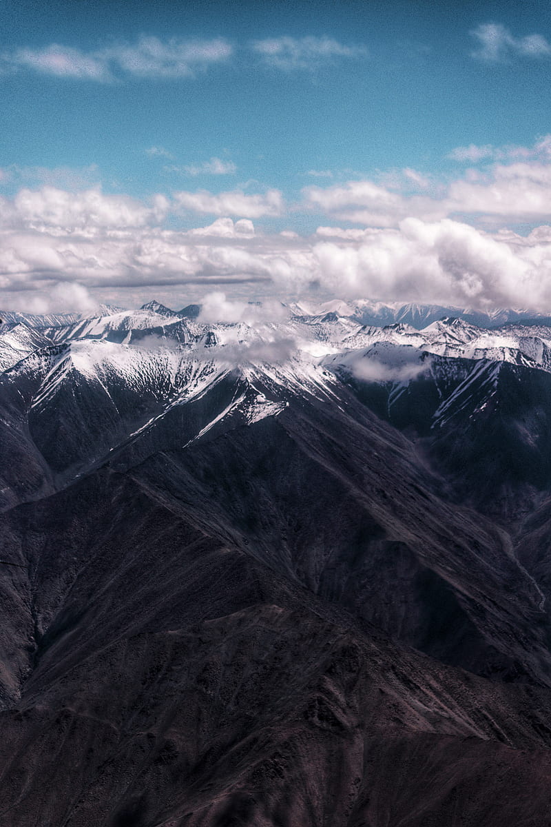 Himalayan Heights, clouds, mountain, mountains, peace, peaceful, peak, peaks, sky, snow, summit, HD phone wallpaper