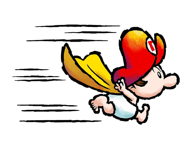 Baby Mario, red cap, baby, cape, HD wallpaper