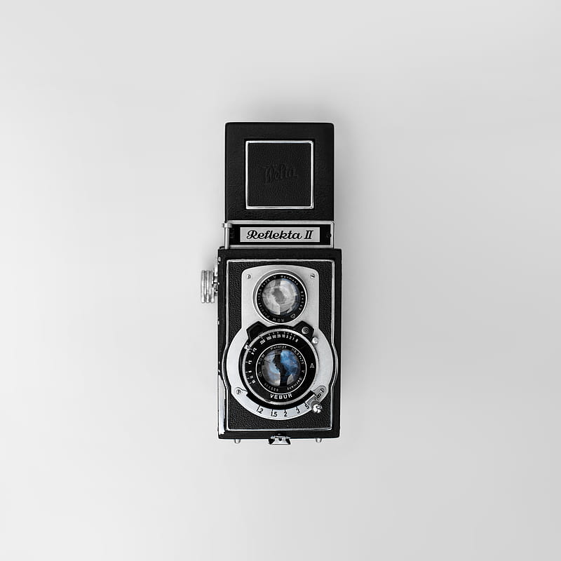 vintage black and gray Reflekta II camera, HD phone wallpaper