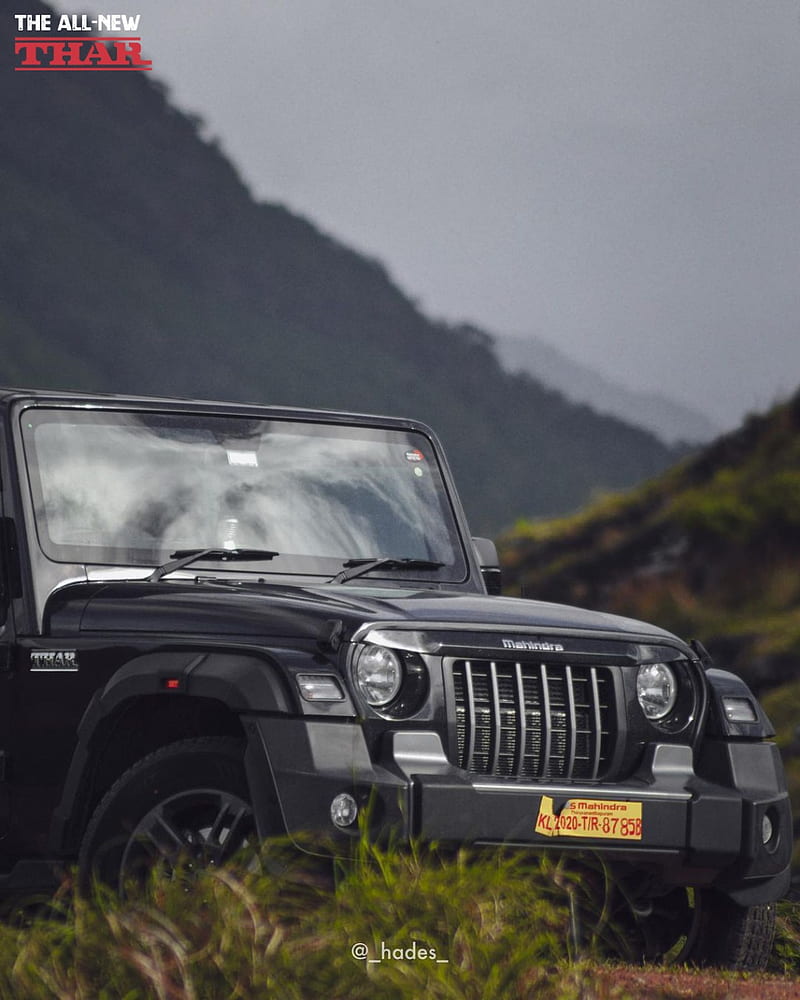 Mahindra Thar - The hills are calling and must you go.in #TheAllNewThar. courtesy: Anoop Narayan on Instagram #MahindraThar #ExploreTheImpossible / Twitter, Black Thar, HD phone wallpaper
