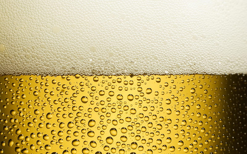 glass with beer, close-up, beer texture, macro, beer foam, beer with bubbles, drinks texture, beer with foam, beer background, beer, light beer, HD wallpaper