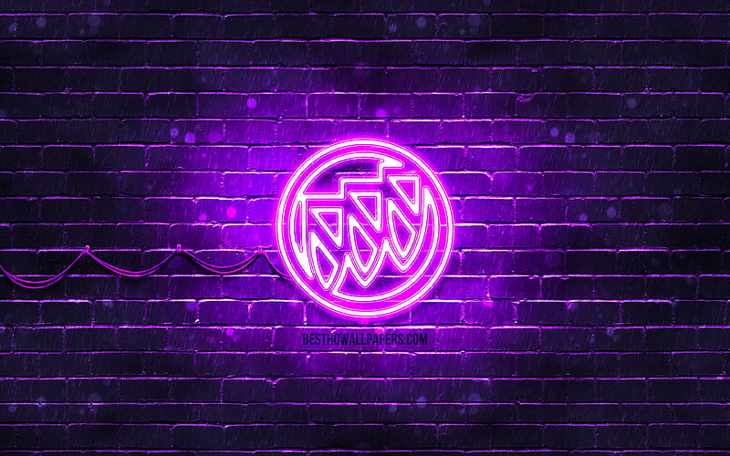 Buick violet logo violet brickwall, Buick logo, cars brands, Buick neon logo, Buick, HD wallpaper