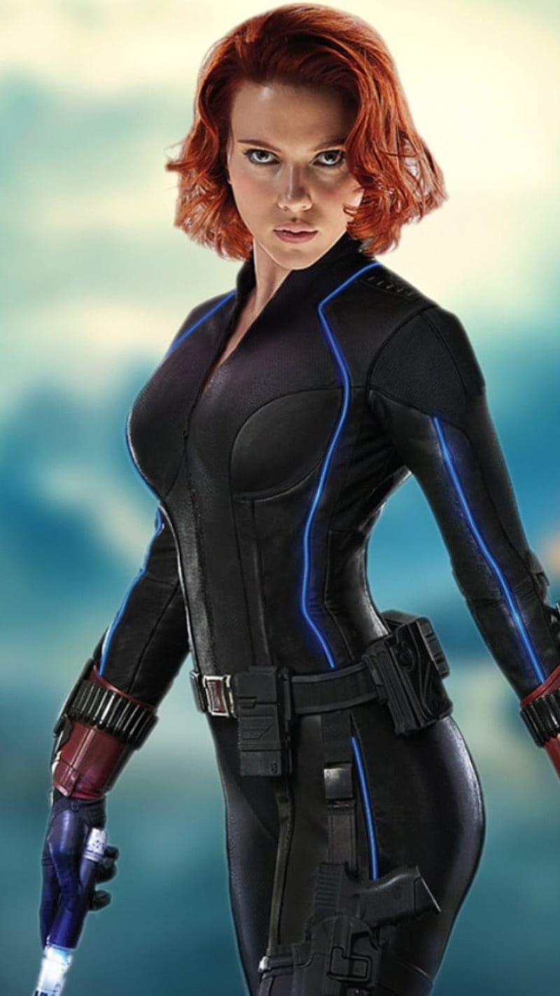Scarlett Johansson as Black Widow , the avengers, women, redhead, scarlett johansson, black widow, marvel, HD phone wallpaper