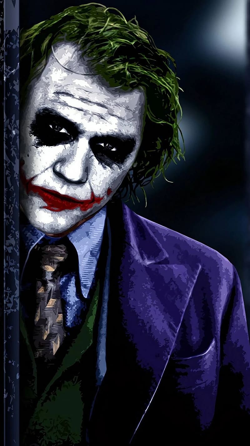 Joker Pics , Oil Painting Art, bad joker, heath ledger, supervillain, HD phone wallpaper