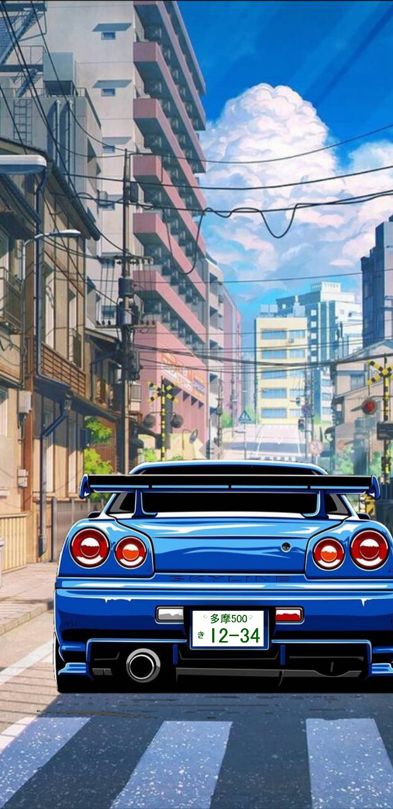 Nissan GTR R34 Japanese Neon Street Live Wallpaper - MoeWalls