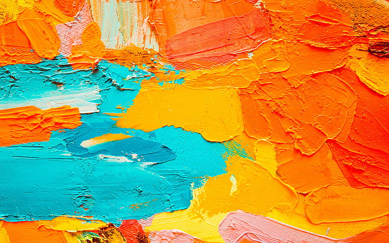 paint splashes texture, orange blue splashes background, paint background, paint texture, grunge texture, HD wallpaper