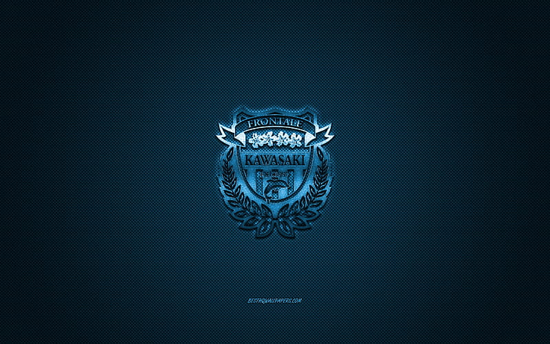 Kawasaki Frontale Japanese Football Club J1 League Blue Logo Blue Carbon Fiber Background Hd Wallpaper Peakpx