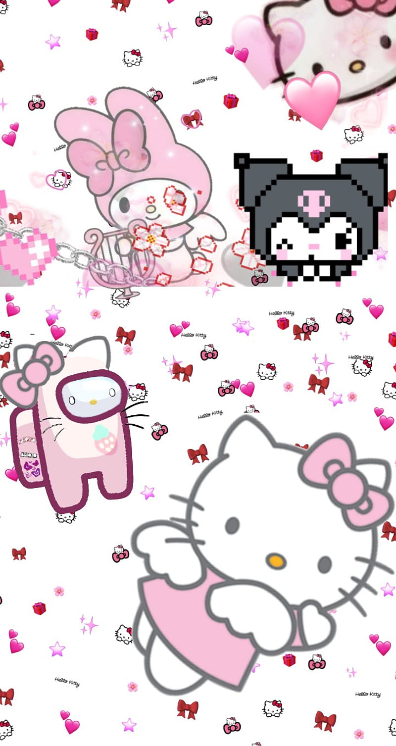 Hello Kitty, cute, nice, pink, rose, roses, sweet, themes, HD phone  wallpaper | Peakpx