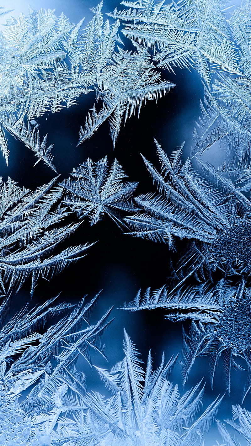 Blue Frost , glass, frosty, pattern, lockscreen, background, blue frost, HD phone wallpaper