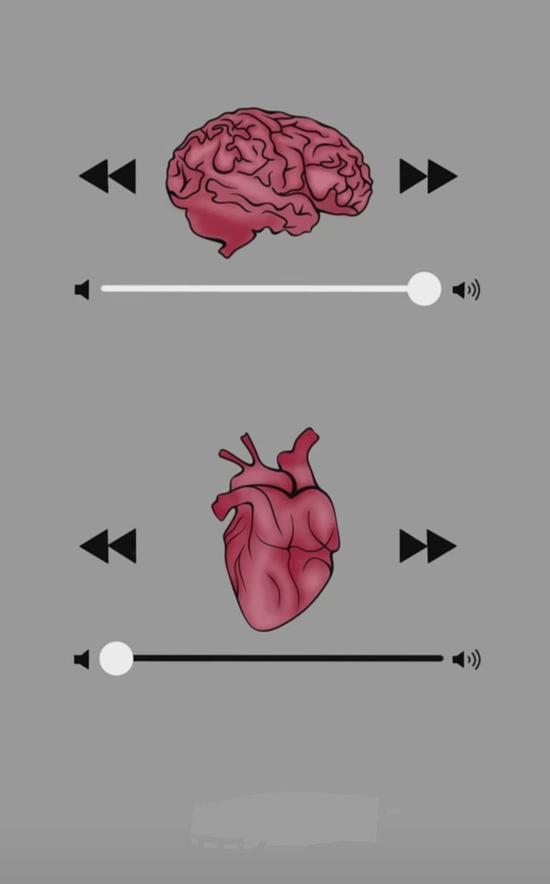 Brain on heart off, acceso, cuore, pensa, popular, pretty, testa, HD phone wallpaper