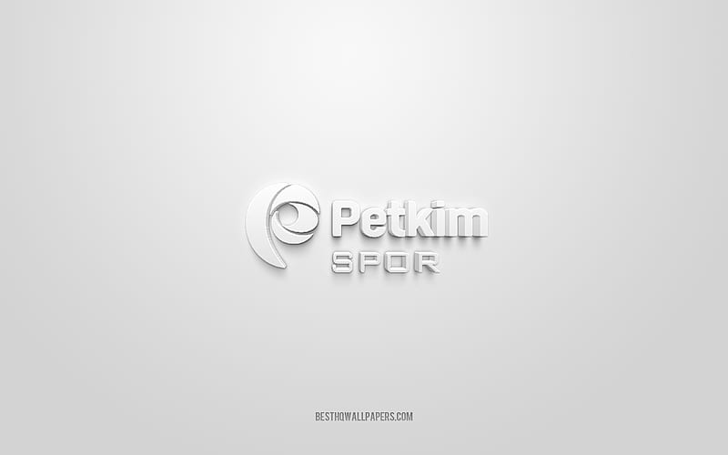 Petkim Spor, creative 3D logo, white background, 3d emblem, Turkish basketball team, Turkish League, Izmir, Turkey, 3d art, basketball, Petkim Spor 3d logo, HD wallpaper