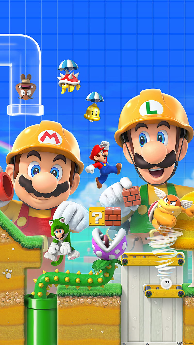 Mario Maker Switch, mario maker, HD phone wallpaper