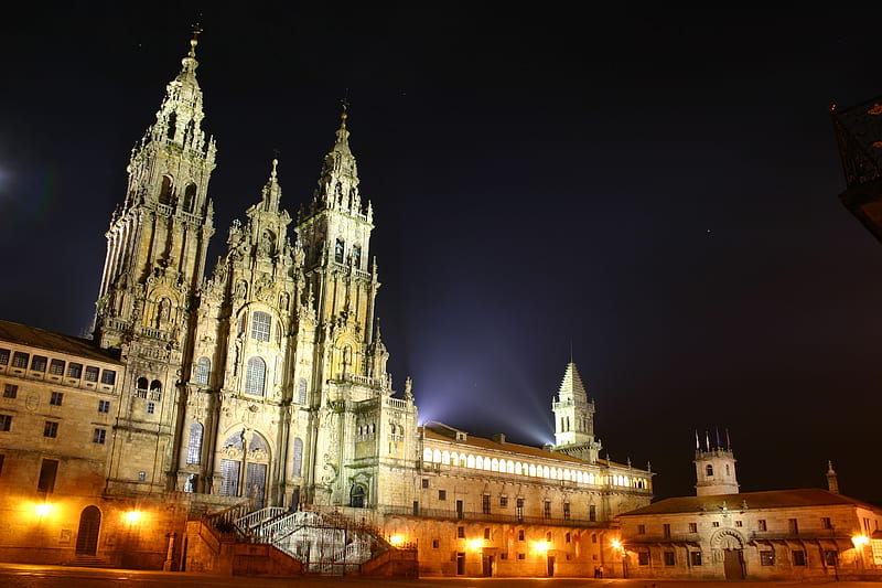 Santiago De Compostela Cathedral, santiago de compostela, cathedral, galicia, christianity, pilgr, religious, spain, HD wallpaper