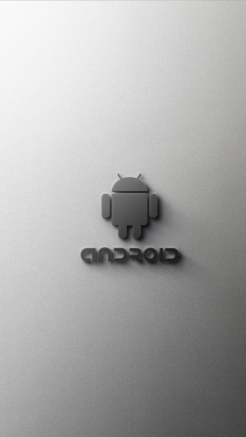 android matte logo, android, android logo, android , black, glass, latest, logo, metallic finish, phone, silver finish, HD phone wallpaper