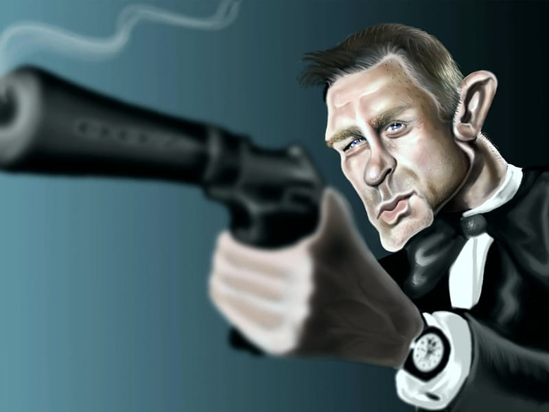 JAMES BOND 007, gun, smoke, watch, HD wallpaper | Peakpx