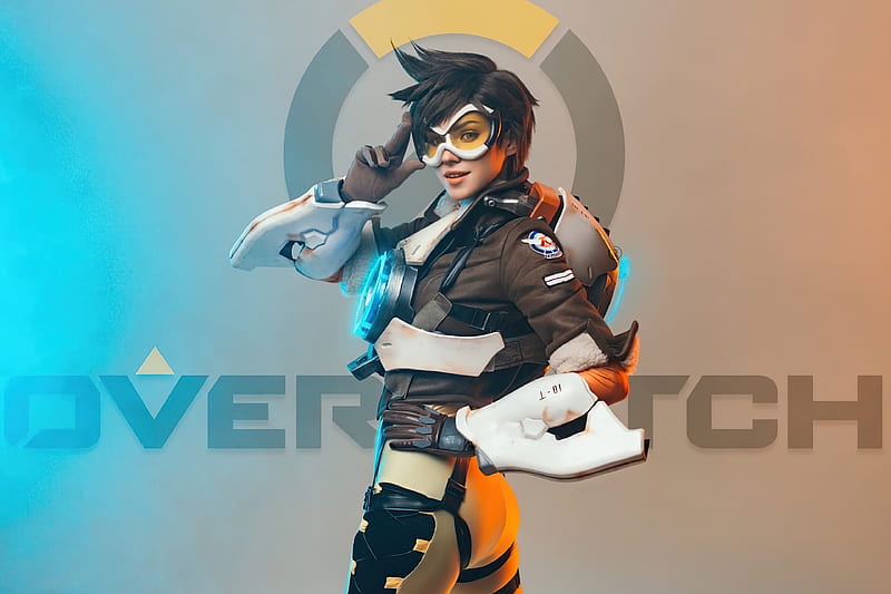 Tracer Overwatch Cosplay 2020, tracer-overwatch, tracer, overwatch, games, cosplay, shirogane-sama, HD wallpaper