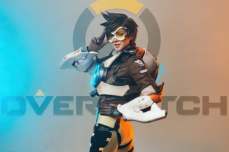 Tracer, overwatch, game, art, 720x1280 wallpaper