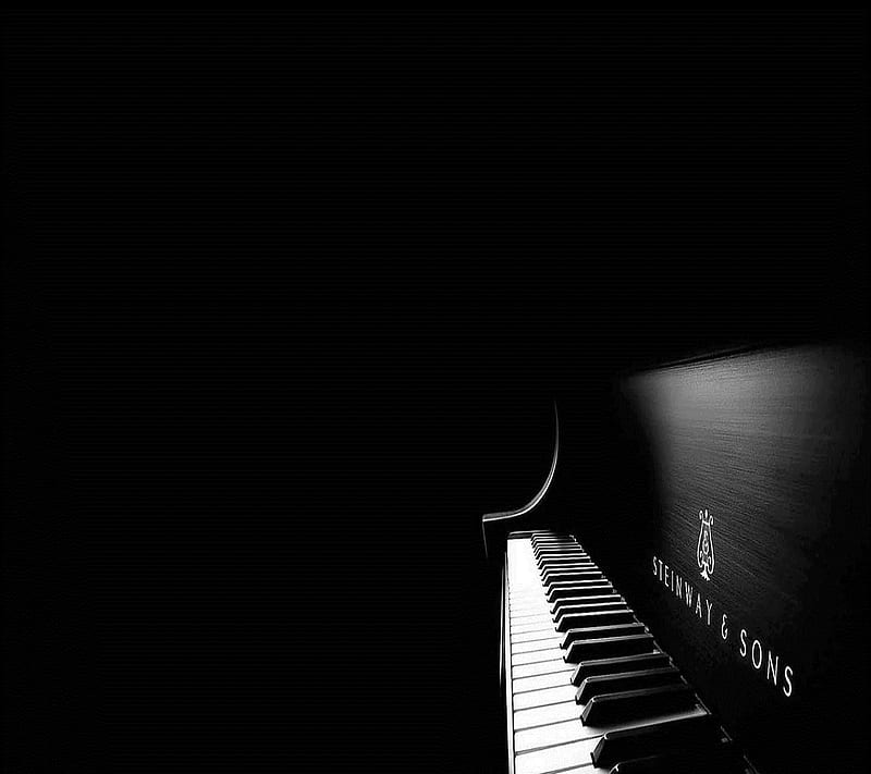 Piano black, music, vintage, HD wallpaper