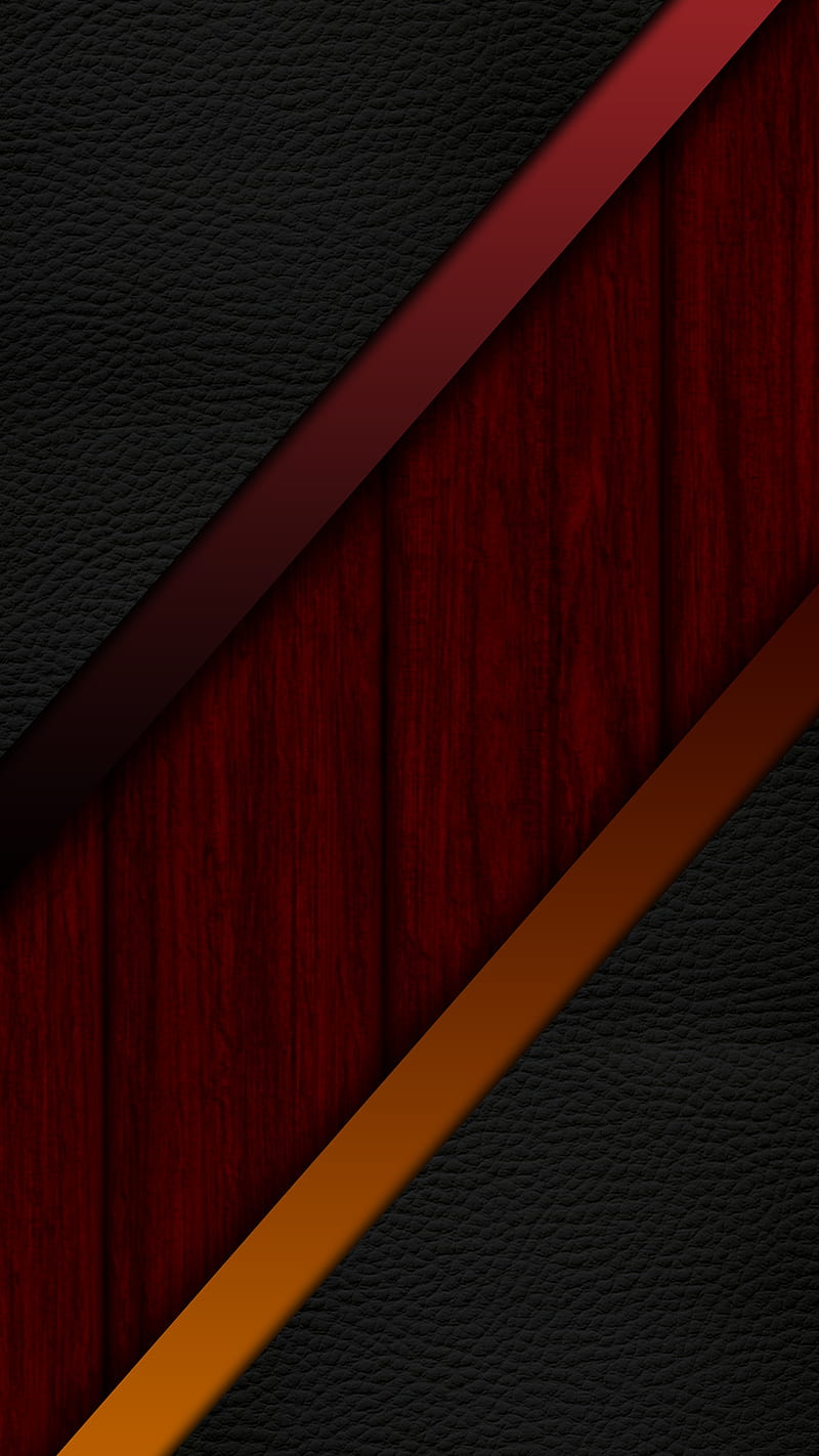 Leath wood, black, material, red, HD phone wallpaper