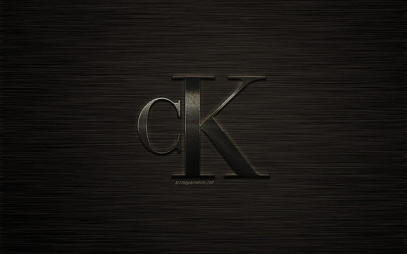 Calvin Klein, stylish logo, creative art, black background, emblem, HD ...