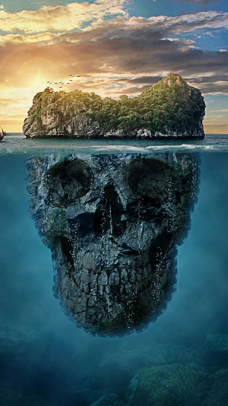 skull island, skul, HD phone wallpaper