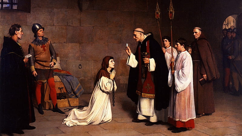 The Last Communion of Joan of Arc (1431), Maid of Orleans, Middle Ages, Medieval Times, Joan Of Arc, Paintings, HD wallpaper