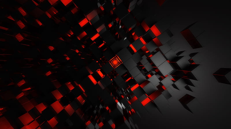 Red Cube, computer entertainment, people, HD wallpaper