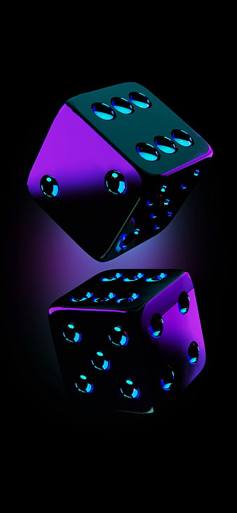 Black 3D dice - HD wallpaper