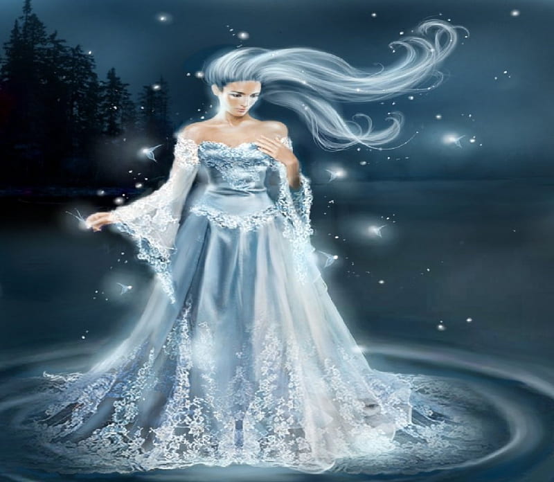 1920x1080px, 1080P free download | White Fairy, female, water, fantasy ...