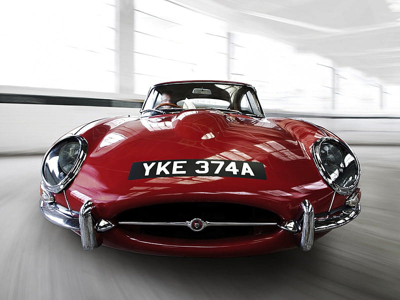Jaguar E Type, red, e type, jaguar, classic, sexy, HD wallpaper