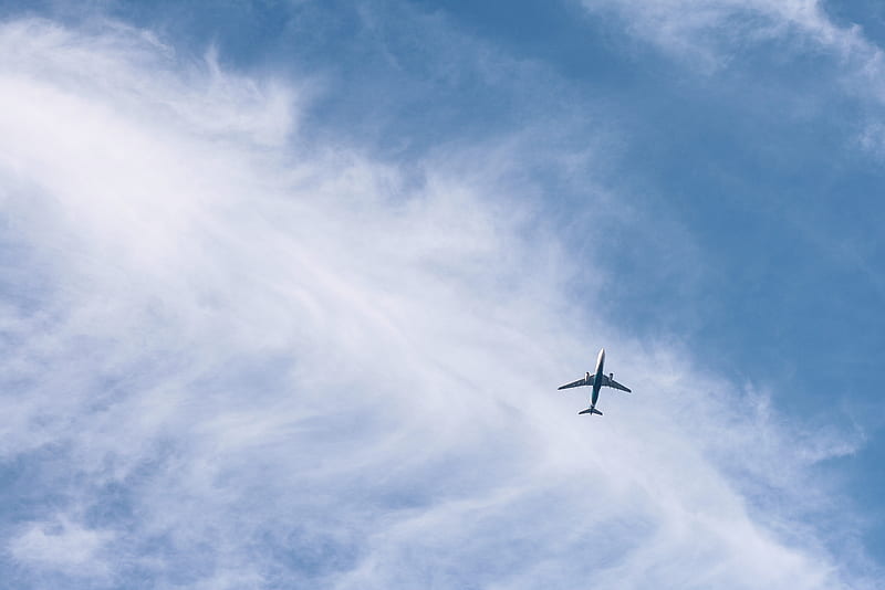 white passenger plane on sky during daytime, HD wallpaper