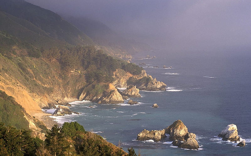 California-Big Sur coastline, HD wallpaper