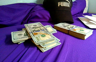 money on bed tumblr
