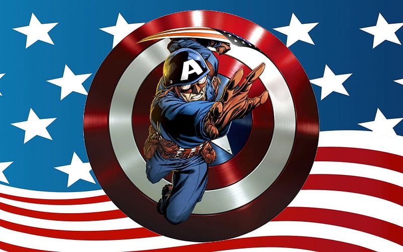 1920x1080px 1080p Descarga Gratis Capitán América Maravilla Bandera Estadounidense Los 