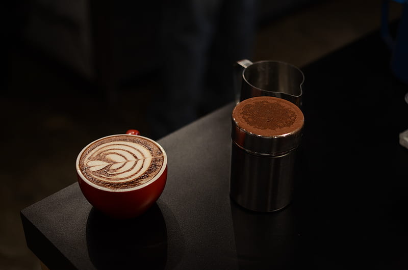 coffee art latte on cup, HD wallpaper
