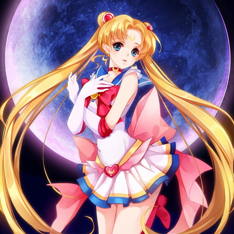 Sailor Moon, pretty, blond, bonito, sweet, magical girl, nice, twin tail, moon, anime, beauty, anime girl, long hair, sailormoon, female, lovely, twintail, blonde, blonde hair, twintails, twin tails, blond hair, girl, HD wallpaper