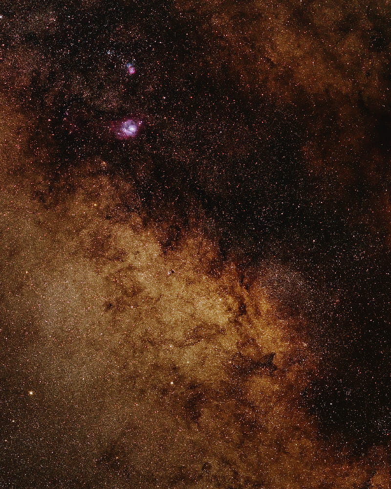 nebula, stars, space, brown, HD phone wallpaper